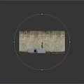 Tactical Rifle Resting On Black Metal Storage Cases In Stone Wall Corner