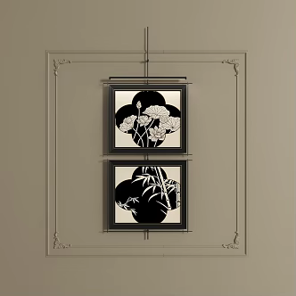 Simple abstract decorative painting 3d model