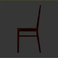 Classic Wooden Chair With Slatted Backrest And Square Seat Simple Design