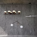 Modern Contemporary Chandelier Featuring Spherical Bulbs And Circular Metal Frames