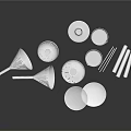 Daily Life Glassware Collection With Beakers Flasks Graduated Cylinders And Test Tubes