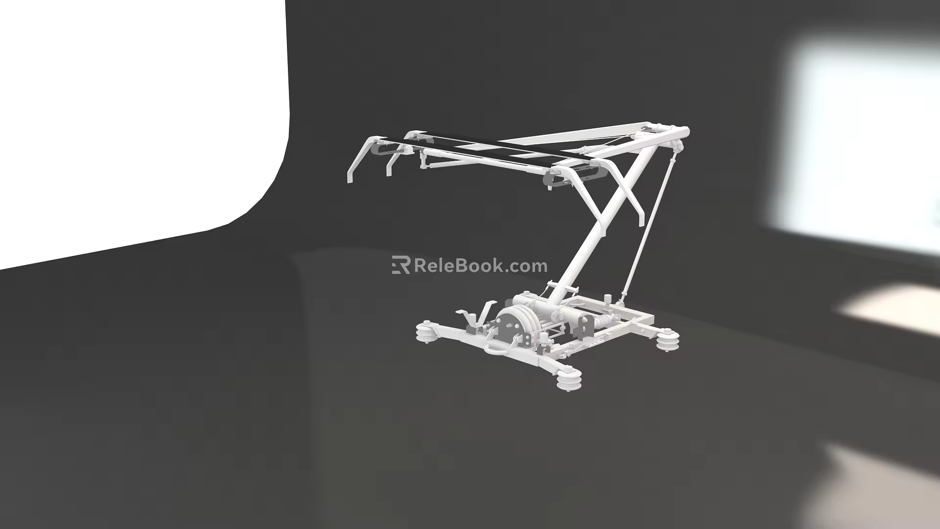 High-speed rail pantograph three-dimensional EMU pantograph has details 3d model