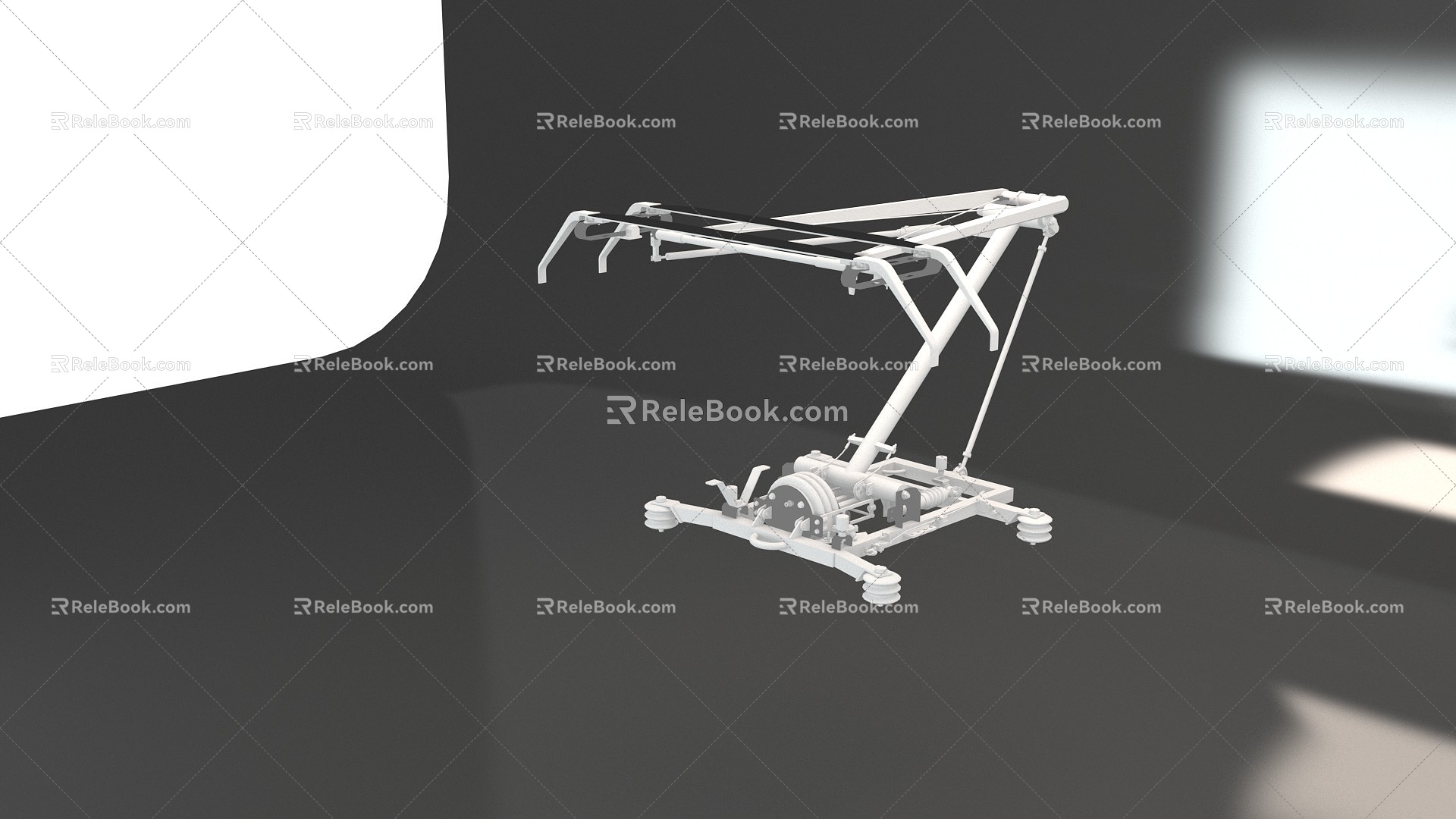 High-speed rail pantograph three-dimensional EMU pantograph has details 3d model