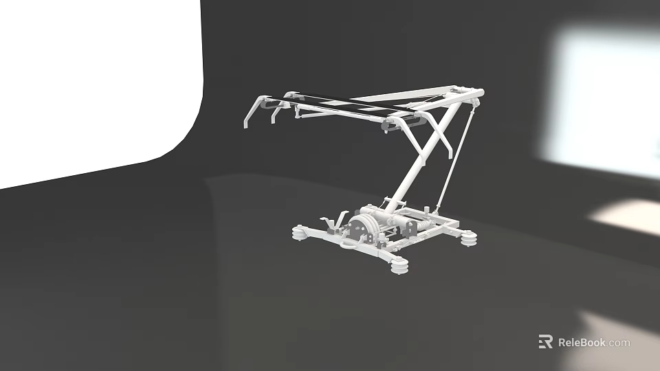 Heavy Duty Industrial Equipment With Retractable Mechanical Arm And Stable Base Structure 3d model 