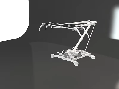 Heavy Duty Industrial Equipment With Retractable Mechanical Arm And Stable Base Structure 3d model