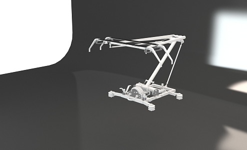 High-speed rail pantograph three-dimensional EMU pantograph has details 3d model