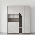 Wardrobe Cabinet Bookcase File Cabinet 3d model