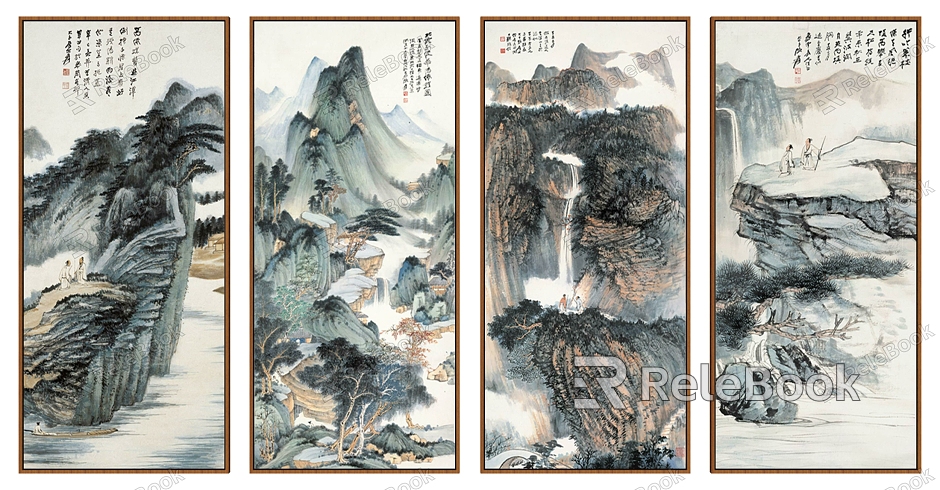 Chinese Landscape Painting Landscape Decorative Painting Ink Painting model