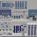 Public Security Government Service Office Area With Service Counter And File Cabinets