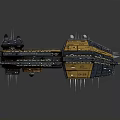 Futuristic Cosmic Spaceship Design Featuring Detailed Interstellar Modules Antennas And Engines