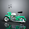 Green NCTA Motorcycle With Black Seat And Metallic Frame Design