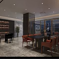 Modern Luxury Retail Boutique Interior With Display Shelves Seating And Decorative Plants