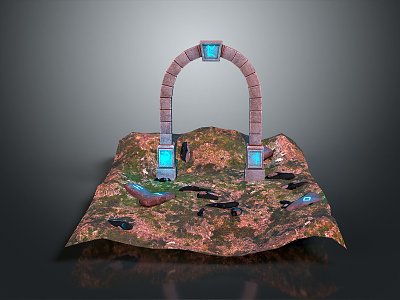 Portal Ancient Door Crossing Door Space-time Door Science Fiction Door Ring Door Ring Science Fiction Ring Shuttle Door 3d model