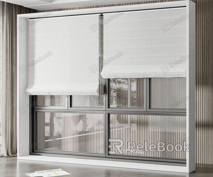 Modern Curtain Window Fabric Pleated Curtain model