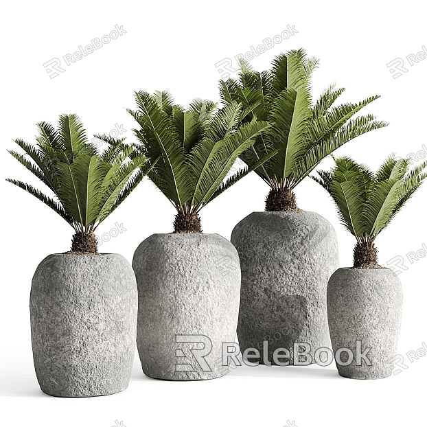 Modern Potted Plant Green Plant Potted Plant Planting Green Plant Flower Pot model