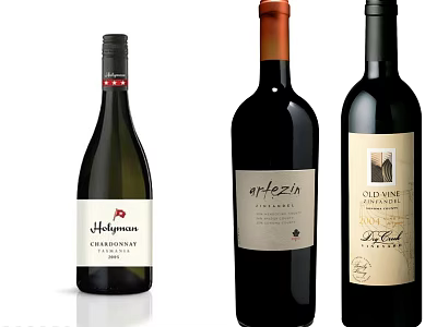 Various Brand Red Wine Bottles As Daily Living Supplies Display Items 3d model
