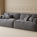 Double sofa sofa leisure sofa 3d model