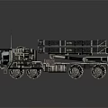 Military Truck With Large Missile Launcher System And Multi Wheel Design