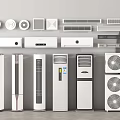Variety of Air Conditioners and Fans Including Wall Mounted and Floor Standing Units