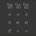 Detailed 3D Stone Castle Scene Components With Various Shapes And Structures