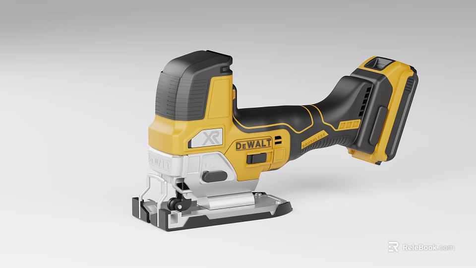 DEWALT XR Cordless Jigsaw Battery Powered Electric Industrial Power Tool With Ergonomic Grip 3d model 