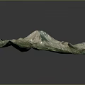 3D Natural Landscape Terrain Model Featuring Mountains Lakes and Lush Green Vegetation