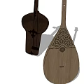 Traditional Wooden Stringed Musical Instruments With Carved Patterns And Lute Shapes