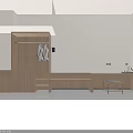 Minimalist Entryway Featuring Wooden Coat Rack Hanging Coats Bench And Gray Tiled Floor