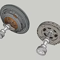 Automotive Clutch Disc And Flywheel Components With Metal Construction Gear Teeth And Vent Holes