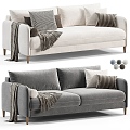 Fabric double sofa 3d model