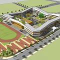 Ningbo Yongjiang Experimental School 3d model