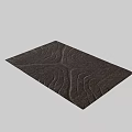 Dark Brown Square Rug With Textured Pattern And Plush Surface For Home Decor 3d model