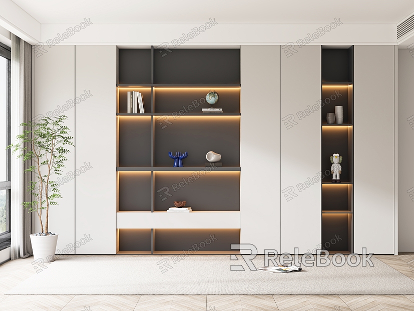 Modern bookcase model