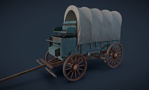 Industrial LOFT Carriage American Traditional Tent Carriage 3d model