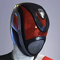 Black And Red Superhero Style 3D Character Wearing Bodysuit Helmet White Gloves And Boots