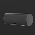 Modern Wireless Bluetooth Speaker With Cylindrical Mesh Surface And Sleek Black Design 3d model