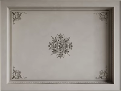 French Ceiling Bedroom Ceiling Guest Restaurant Ceiling Hall Away Ceiling 3d model