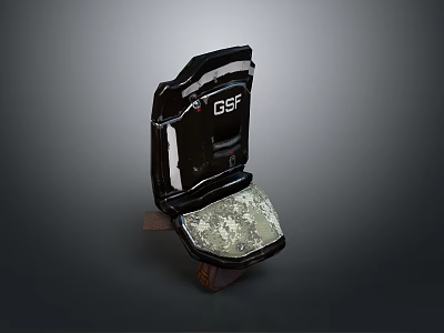 Black GSF Branded Home Seating With Comfortable Cushion And Sturdy Frame 3d model