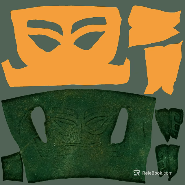 Ancient Ceramic Vessels With Intricate Mask Inspired Patterns And Traditional Craftsmanship 3d model 