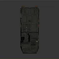Armored Military Vehicle With 6x6 Wheels Roof Mounted Weapon And Communication Antennas