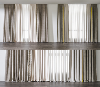 Modern Curtains 3d model