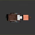 Pixel Art Vulture Like Creature Character With Brown White Orange Plumage And Black Eyes