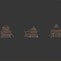Traditional Chinese Architecture Roof Models With Ancient Style And Detailed Design