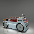 THREE KINGS Retail Vending Cart With Assorted Packaged Goods And Wheels