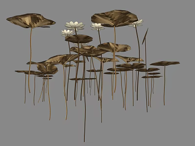 Modern decorations fashion metal bouquet decorations 3d model