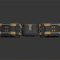 Industrial Mechanical Component With Interconnected Geometric Parts And Metallic Edges