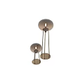 Modern Floor Lamp With Glass Shade And Metal Stand In Two Sizes