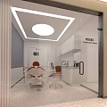 Modern Weibang Center Reception Area With Round Tables Chairs And Ceiling Lighting