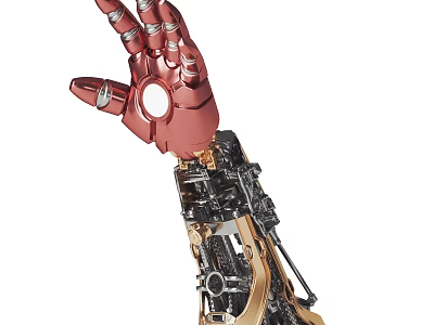 Mechanical Arm Shaped Desk Lamp With LED Light And Metal Structure Parts 3d model