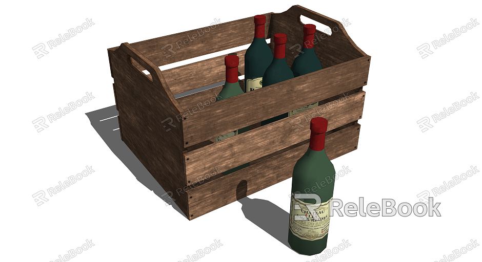 Modern wine bottle model